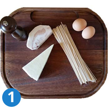 ingredienti della pasta alla carbonara